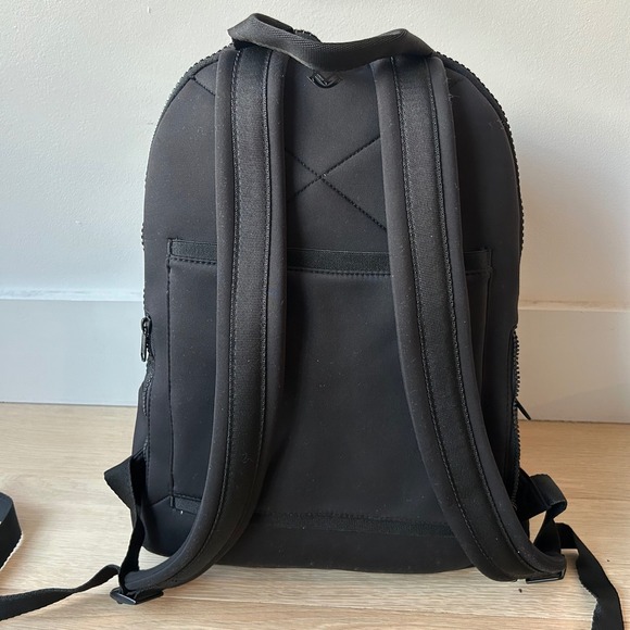 Dagne Dover Large Dakota Neoprene Backpack Onyx Black Large Travel Laptop Bag - Picture 2 of 16